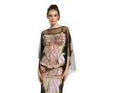 IPNG Paper Dolls Shawl Blouse - Pink/Black