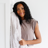 PATTERNED FAUX FUR THROW BLANKETS: Ivory