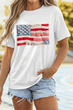 4th July Faux Patchwork Printed USA Flag Tee πΊπΈ