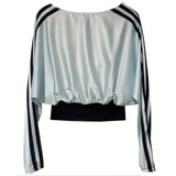 Satin Illusion Beaded Blouse - La Chambre: Size 2
