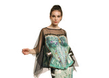 IPNG Paper Dolls Shawl Blouse - Green/Black
