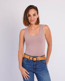 Pip | Vintage Full-Grain Leather Belt for Women: Black / M-90