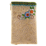 Mary Frances Soaring Spirit Beaded Dragonfly and Floral Crossbody Bag