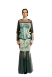 IPNG Paper Dolls Shawl Blouse - Green/Black