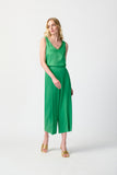 Joseph Ribkoff Satin Cami with Gold Chain Detail Style 241928 - Island Green