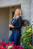 Crown Linen 100% Washable Linen Jacket - Navy