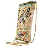 Mary Frances Soaring Spirit Beaded Dragonfly and Floral Crossbody Bag