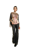 IPNG Paper Dolls Shawl Blouse - Pink/Black