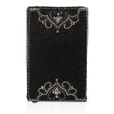 Mary Frances Encore Black with Crystal Embroidery Phone Bag