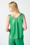 Joseph Ribkoff Satin Cami with Gold Chain Detail Style 241928 - Island Green