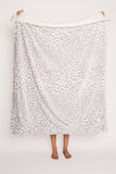 PJ Salvage Luxe Plush Snow Leopard Blanket Style RELPBL - Snow Leopard