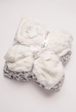 PJ Salvage Luxe Plush Snow Leopard Blanket Style RELPBL - Snow Leopard