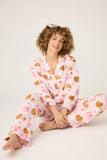 LAST ONE SZ XS - PJ Salvage Brunch Club Flannel Set Style RUFLPJ - Pink