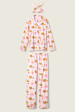 LAST ONE SZ XS - PJ Salvage Brunch Club Flannel Set Style RUFLPJ - Pink