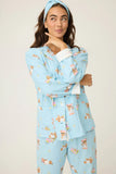 PJ Salvage Beary Cute Flannel Set Style RUFLPJ - Blue