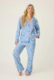PJ Salvage Baked Woof Love Flannel Set Style RUFLPJ - Periwinkle