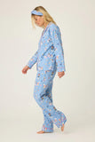 PJ Salvage Baked Woof Love Flannel Set Style RUFLPJ - Periwinkle
