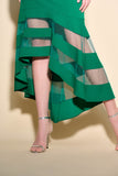 LAST ONE SZ 4 - Joseph Ribkoff Sheer Panel Dress Style 223743 - True Emerald