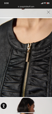 LAST ONE SZ XS - Joseph Ribkoff Foiled Knit Jacket With Ruched Detail
Style 234928 - Black