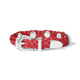 Brighton Roped Heart Braid Bandit Bracelet Style 07475B - Lipstick Red