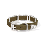 Brighton Kriss Kross Etched Bandit Bracelet Style 07903G - Olive
