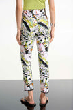 LAST ONE SZ 8 - Joseph Ribkoff Tropical Print Pull-On Pants With Mesh Detail Style 261603