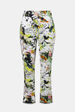 LAST ONE SZ 8 - Joseph Ribkoff Tropical Print Pull-On Pants With Mesh Detail Style 261603