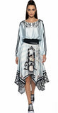 Satin Illusion Beaded Blouse - La Chambre: Size 2