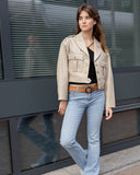 Pip | Vintage Full-Grain Leather Belt for Women: Cognac / S-85