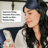 Mulberry Silk Eye Sleep Eye Mask - Black Onyx