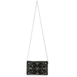 Mary Frances Encore Black with Crystal Embroidery Phone Bag