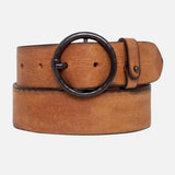 Pip | Vintage Full-Grain Leather Belt for Women: Black / M-90