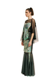 IPNG Paper Dolls Shawl Blouse - Green/Black