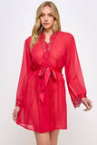 2493 Vivian Robe: Red / 1X/2X