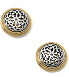 Brighton Ferrara Two Tone Mini Post Earrings Style JA5802 - Gold/Silver