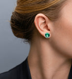 Brighton Iris Stud Earrings Style JA173A - Emerald