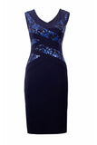 LAST ONE SZ 8 - Joseph Ribkoff Dress Style 223729 - Midnight Blue