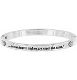 Brighton Footprints Hinged Bangle Bracelet Style JB0962 - Silver
