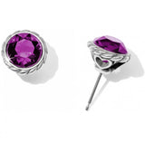 Brighton Iris Stud Earrings Style JA173F - Amethyst