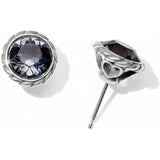 Brighton Iris Stud Earrings Style JA173D - Smokey Grey