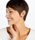 Brighton Iris Stud Earrings Style JA173F - Amethyst
