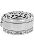 Brighton Skribbel Round Trinket Box Style G80830 - Silver