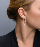 Brighton Contempo Large Hoop Earrings Style JE8180 - Silver