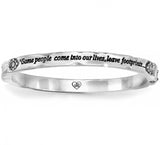 Brighton Footprints Hinged Bangle Bracelet Style JB0962 - Silver