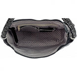 Brighton Barbados Ziptop Hobo Style H2045A - Black