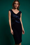 LAST ONE SZ 8 - Joseph Ribkoff Dress Style 223729 - Midnight Blue