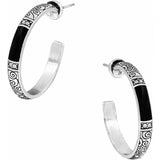 Brighton Wiltern Post Hoop Earrings Style JE1673 - Black/Silver