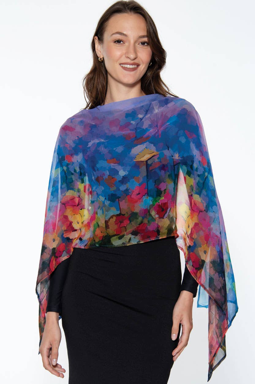 Aloka Scarf: Turquoise & Orchid