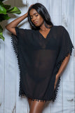 2407 Leilani Cover-Up: Black / L/XL