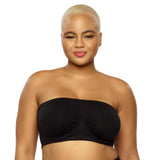 Body Smooth Seamless Underwire Bandeau Bra - Black: Black / XL